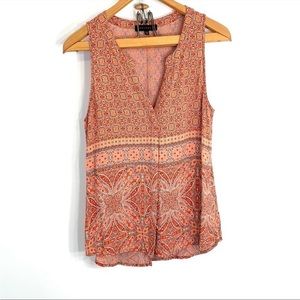 Sanctuary boho paisley button down blouse